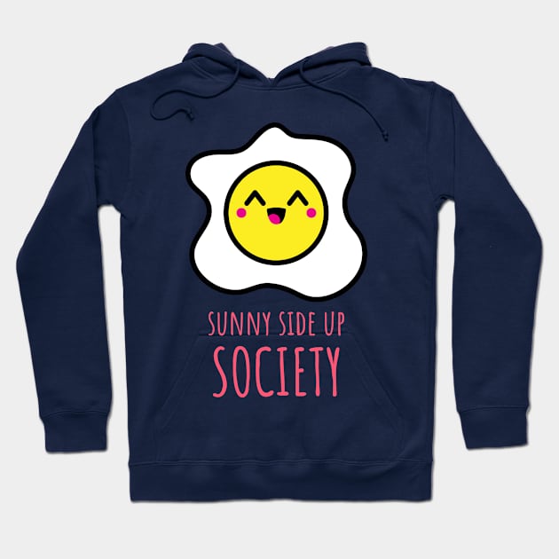 Kawaii Sunny Side Up Egg Smiley Hoodie by InkyArt